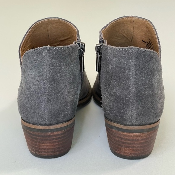 Lucky Brand Frankela Ankle Boot Suede Leather Bootie Greywolf Women’s 6 - Picture 10 of 16